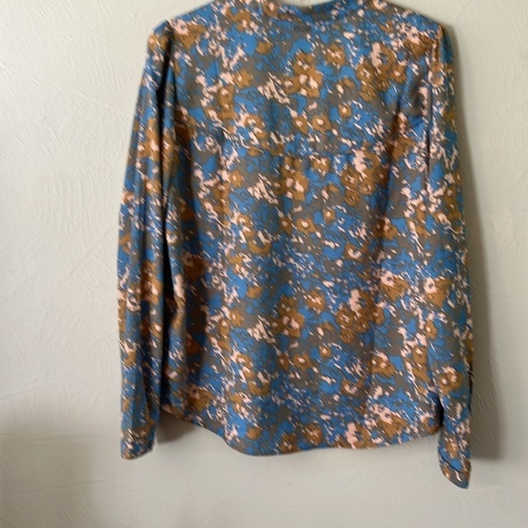 prAna Wild At Heart Blouse Keyhole Opening with Tie Size Medium Long Sleeves - Picture 6 of 16